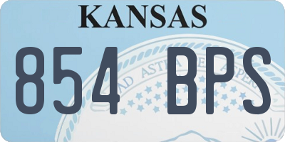 KS license plate 854BPS