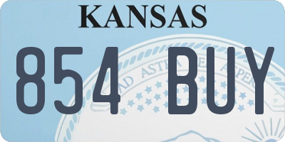 KS license plate 854BUY