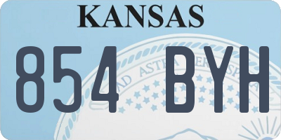 KS license plate 854BYH