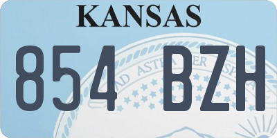 KS license plate 854BZH