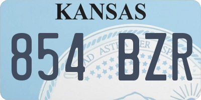 KS license plate 854BZR