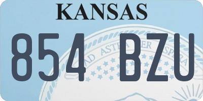 KS license plate 854BZU