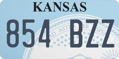 KS license plate 854BZZ