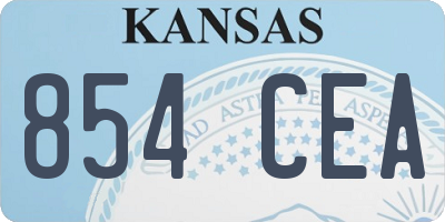 KS license plate 854CEA