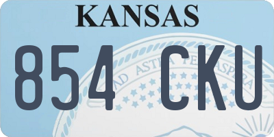 KS license plate 854CKU