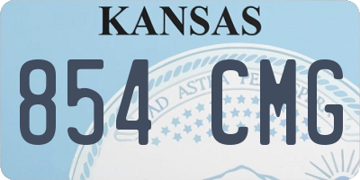 KS license plate 854CMG