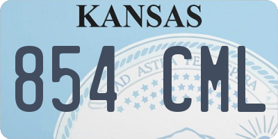 KS license plate 854CML