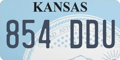 KS license plate 854DDU