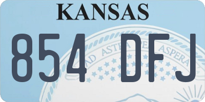 KS license plate 854DFJ
