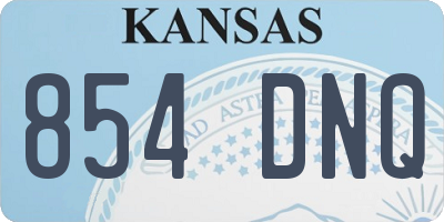 KS license plate 854DNQ