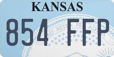 KS license plate 854FFP