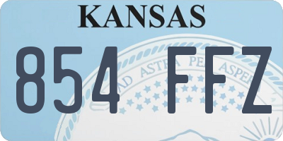 KS license plate 854FFZ
