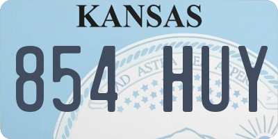 KS license plate 854HUY