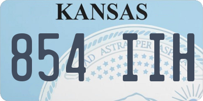 KS license plate 854IIH