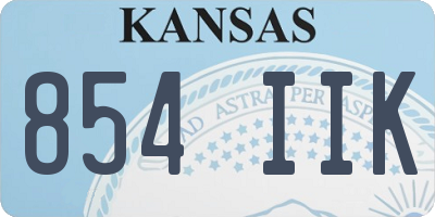 KS license plate 854IIK
