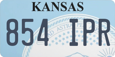 KS license plate 854IPR