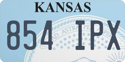 KS license plate 854IPX