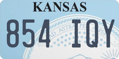 KS license plate 854IQY