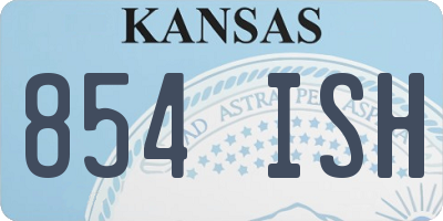 KS license plate 854ISH