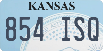 KS license plate 854ISQ