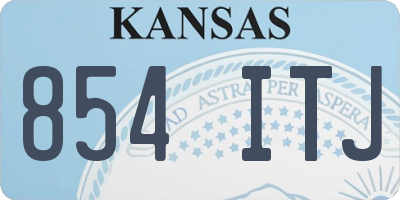 KS license plate 854ITJ