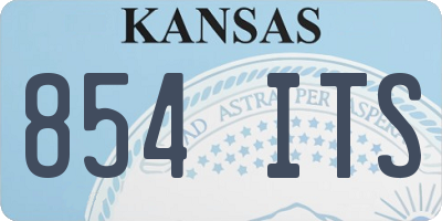 KS license plate 854ITS