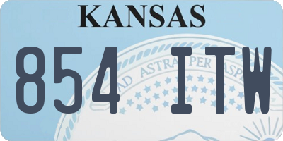 KS license plate 854ITW