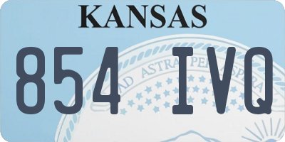 KS license plate 854IVQ