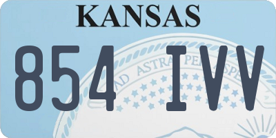 KS license plate 854IVV