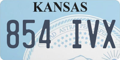 KS license plate 854IVX