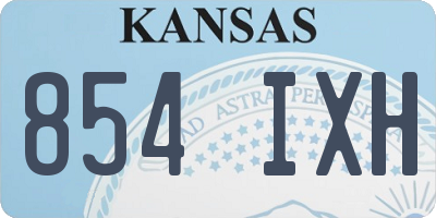 KS license plate 854IXH
