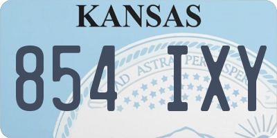 KS license plate 854IXY
