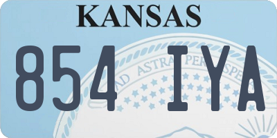 KS license plate 854IYA