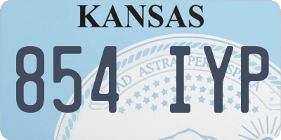 KS license plate 854IYP