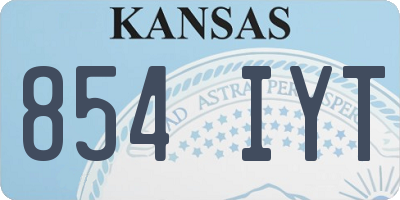 KS license plate 854IYT
