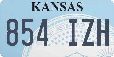 KS license plate 854IZH