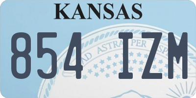 KS license plate 854IZM