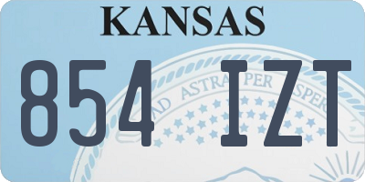 KS license plate 854IZT