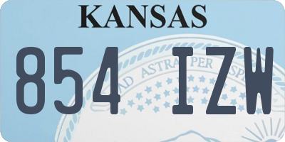 KS license plate 854IZW