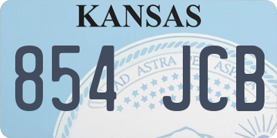 KS license plate 854JCB