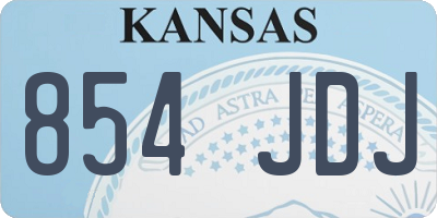 KS license plate 854JDJ