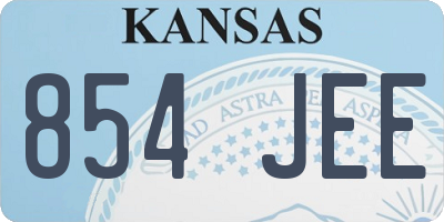 KS license plate 854JEE