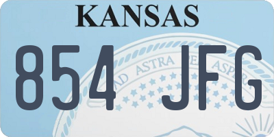 KS license plate 854JFG