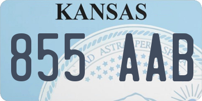 KS license plate 855AAB