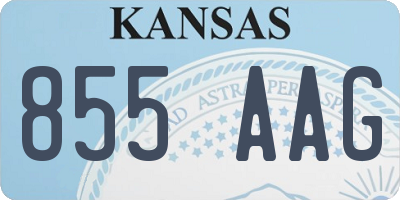 KS license plate 855AAG