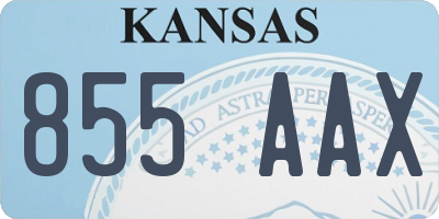 KS license plate 855AAX