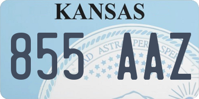 KS license plate 855AAZ
