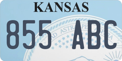KS license plate 855ABC