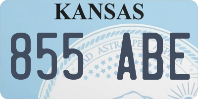 KS license plate 855ABE