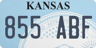 KS license plate 855ABF
